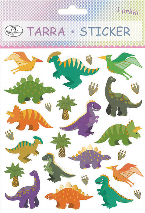 dinosaurie papper glitter klistermärke