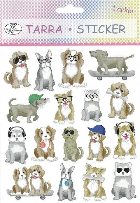 hund Paper Glitter Sticker