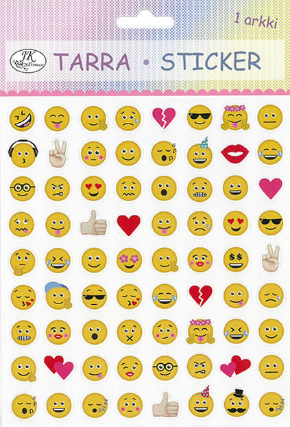 emoji papper glitter klistermärke