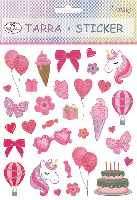 Rosa unicorn Paper Glitter Sticker